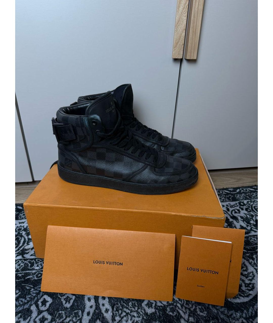 LOUIS VUITTON Черные высокие кроссовки / кеды, фото 7