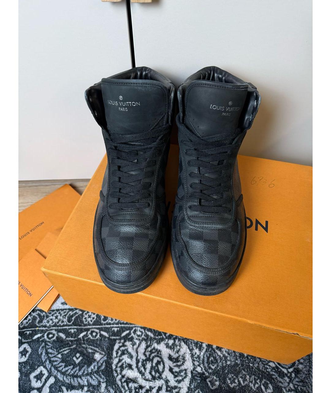 LOUIS VUITTON Черные высокие кроссовки / кеды, фото 2