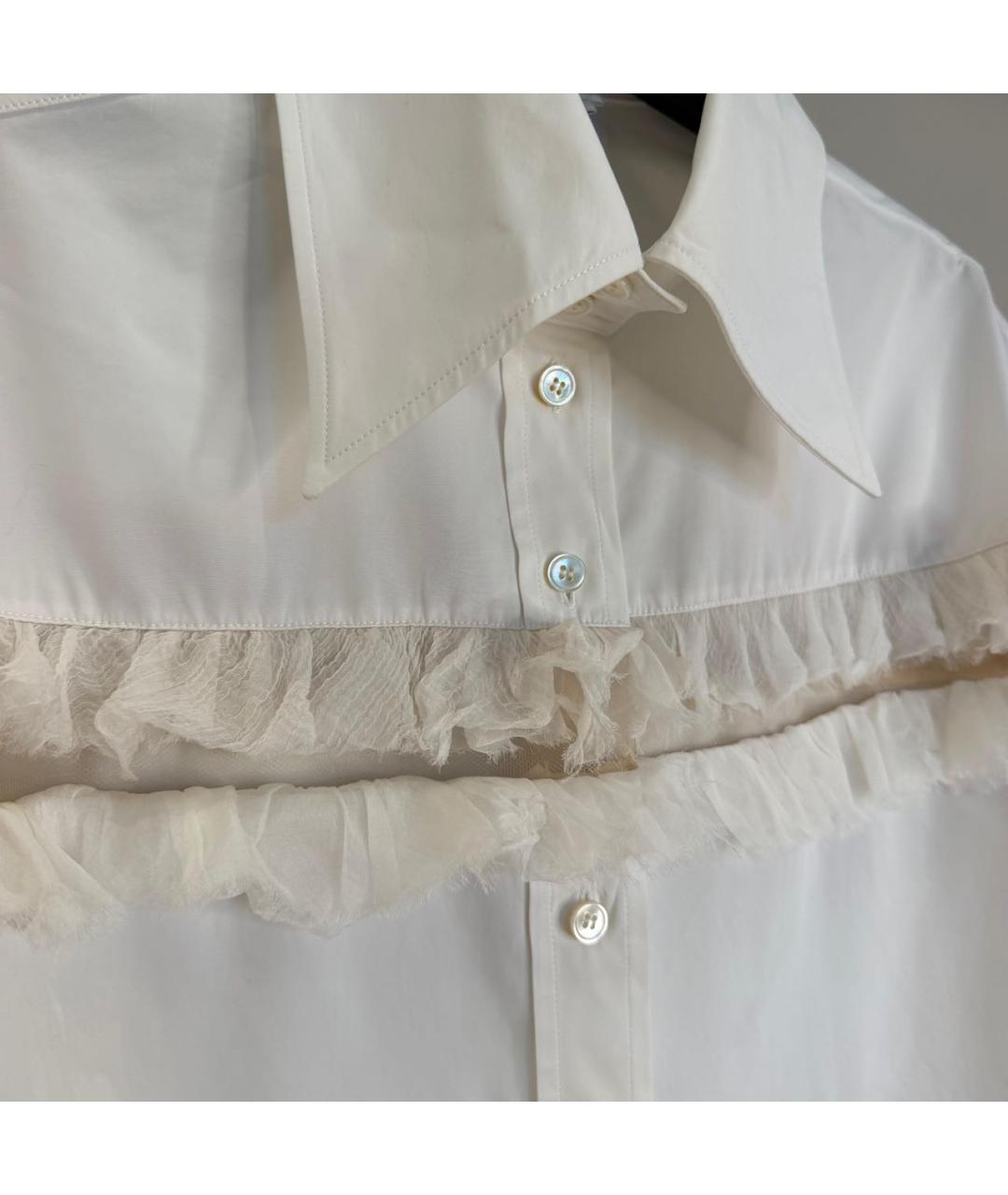 ALEXANDER MCQUEEN Белая хлопковая рубашка, фото 4