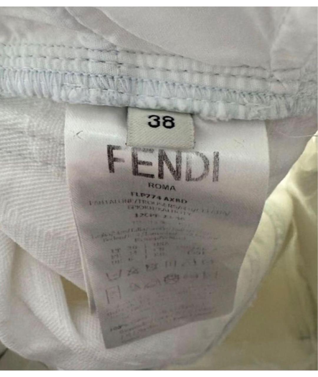 FENDI Белый хлопковый костюм с брюками, фото 7