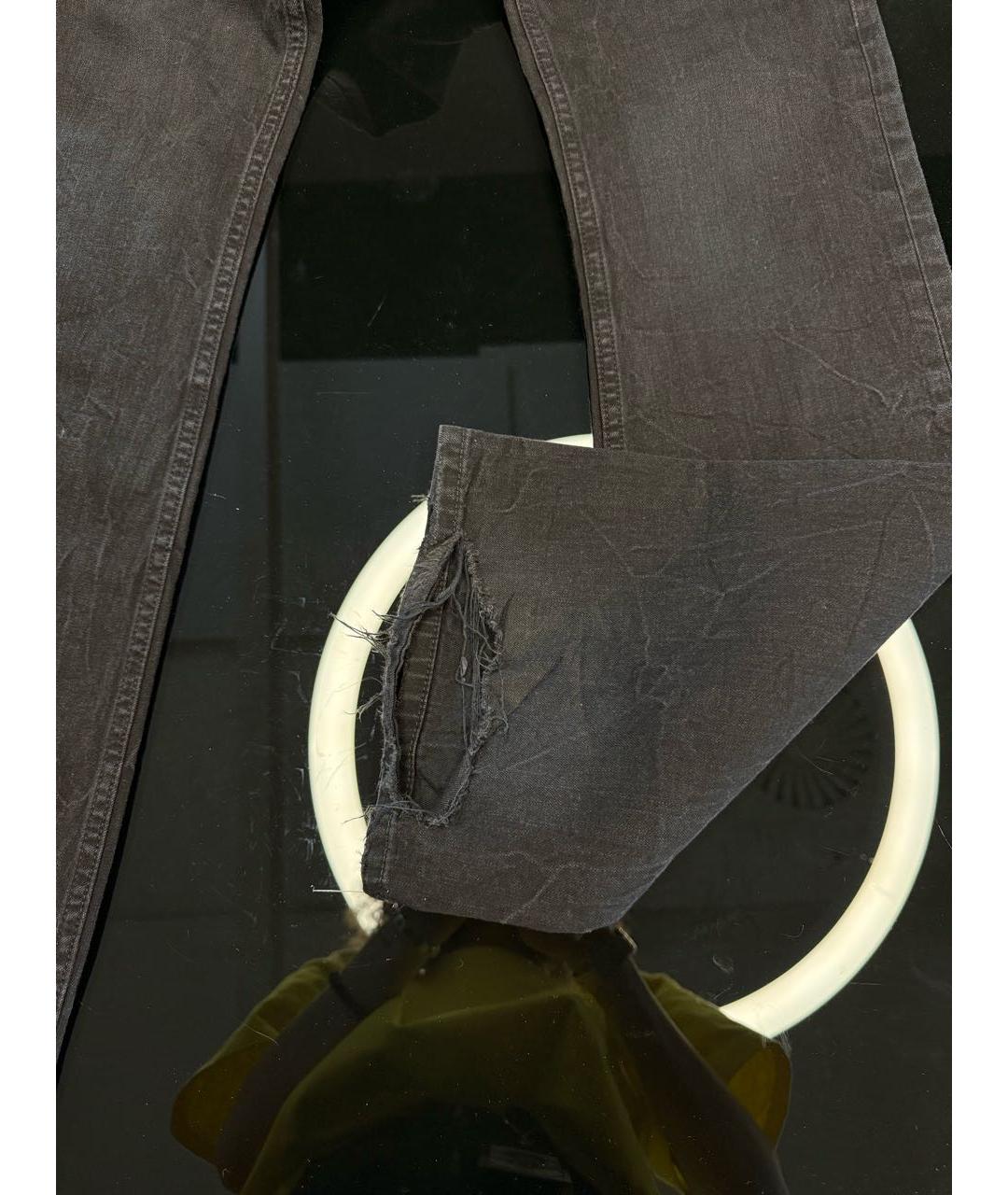 BALENCIAGA Антрацитовые хлопковые джинсы клеш, фото 4