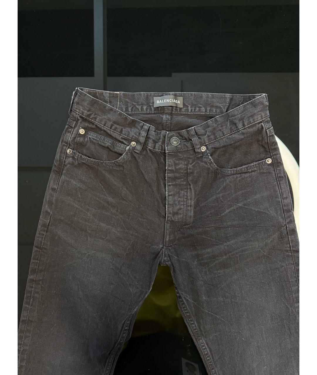 BALENCIAGA Антрацитовые хлопковые джинсы клеш, фото 3