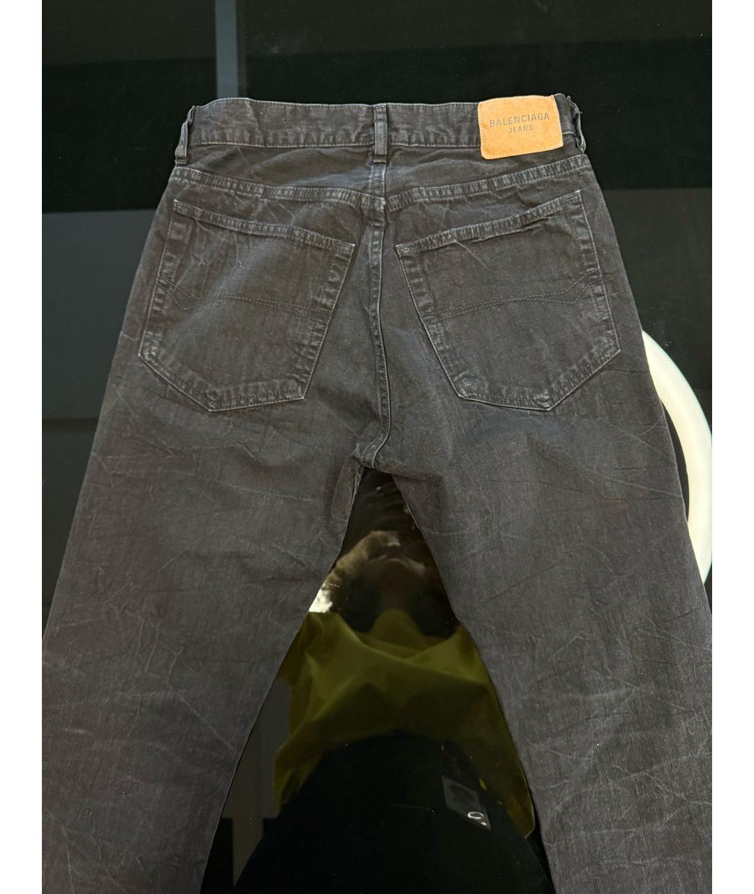 BALENCIAGA Антрацитовые хлопковые джинсы клеш, фото 2