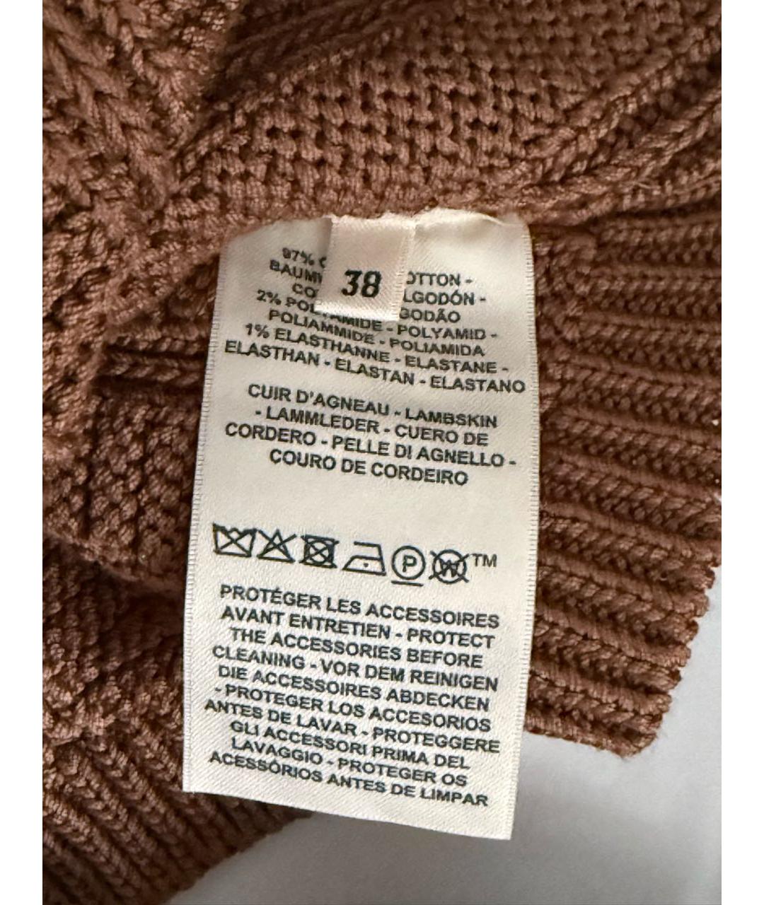 HERMES Коричневая хлопковая майка, фото 4