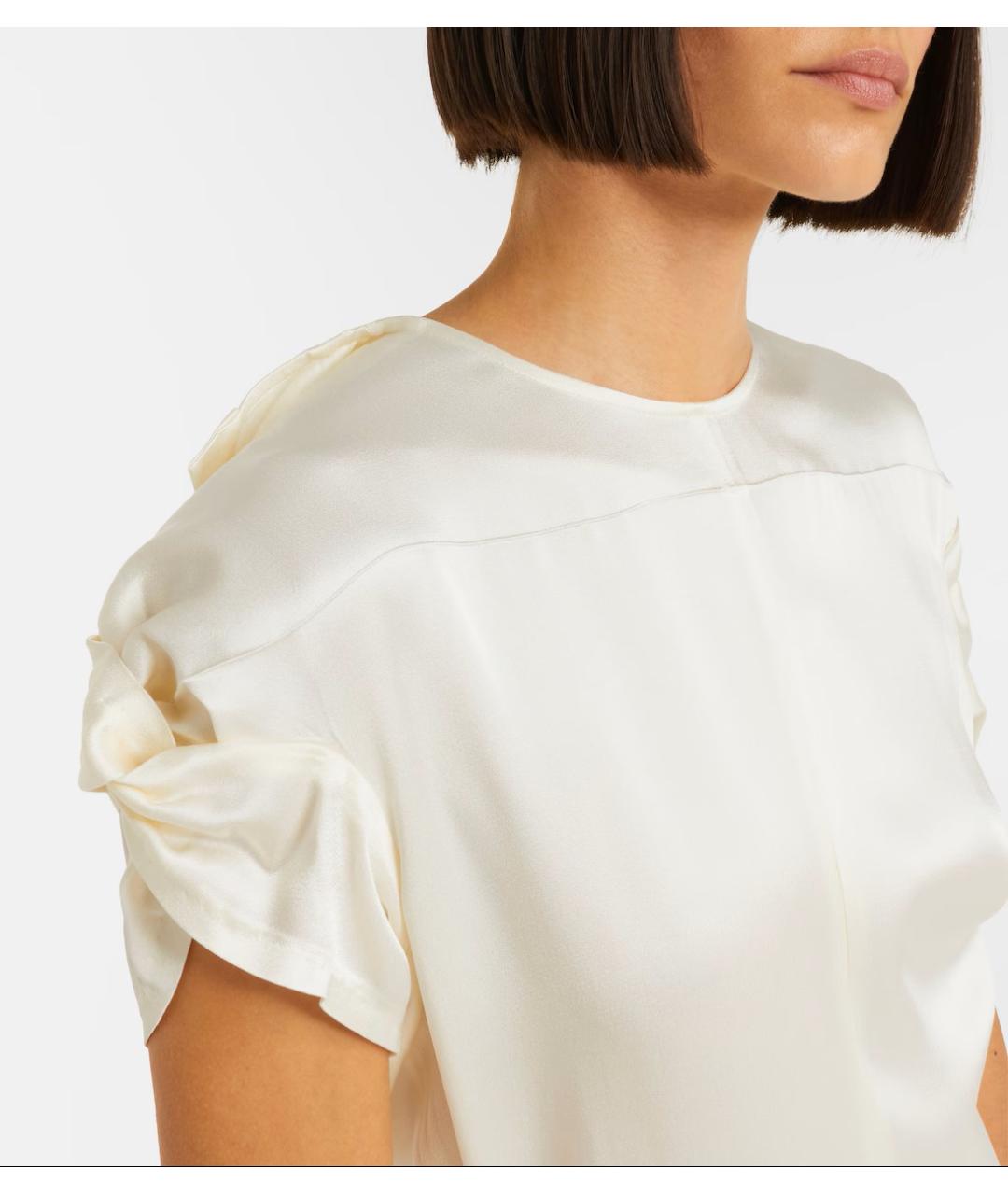 VICTORIA BECKHAM Белое ацетатное коктейльное платье, фото 3