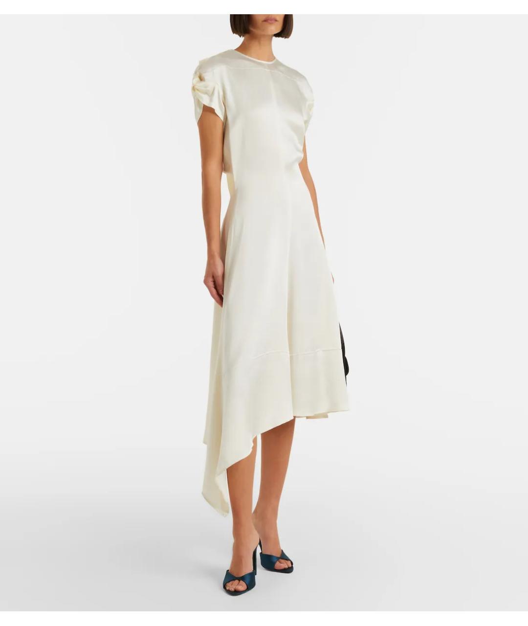 VICTORIA BECKHAM Белое ацетатное коктейльное платье, фото 2