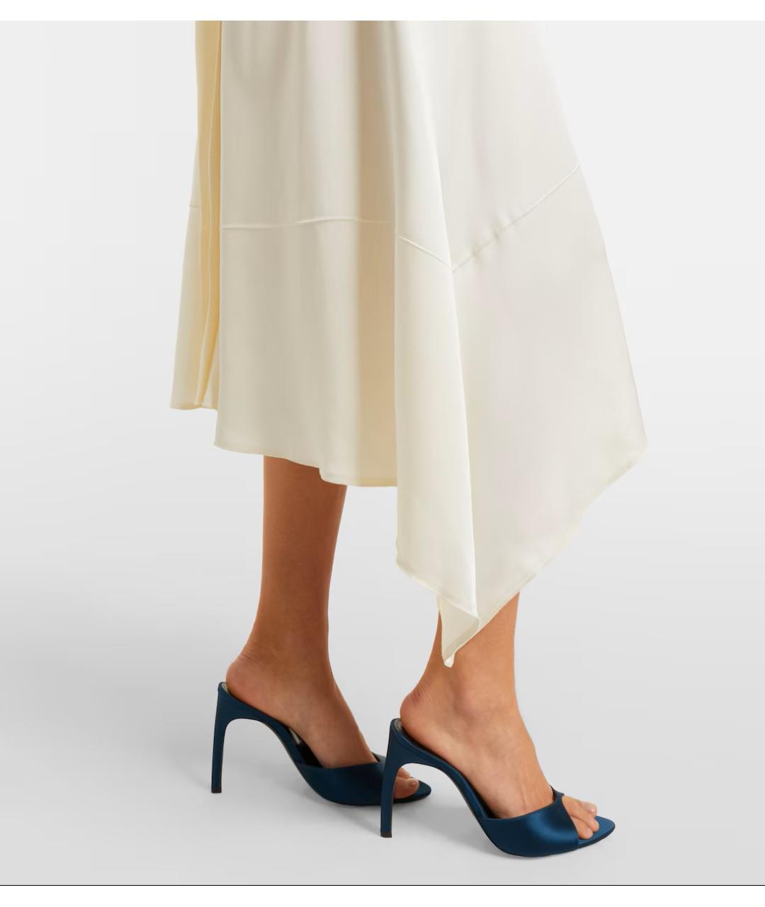 VICTORIA BECKHAM Белое ацетатное коктейльное платье, фото 4