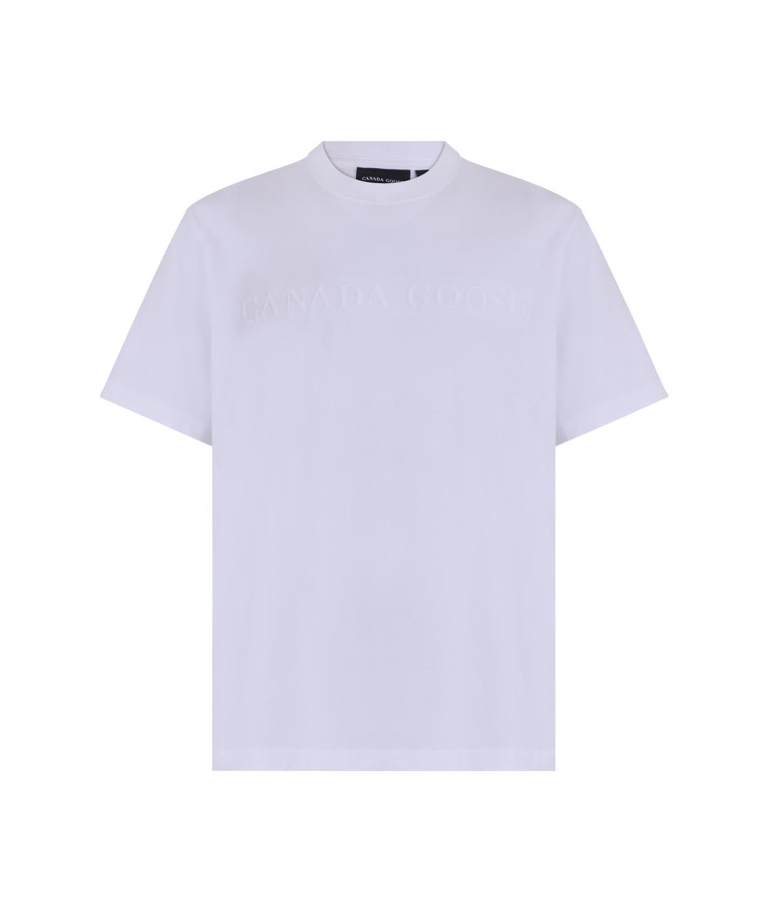 CANADA GOOSE Белая хлопковая футболка, фото 1