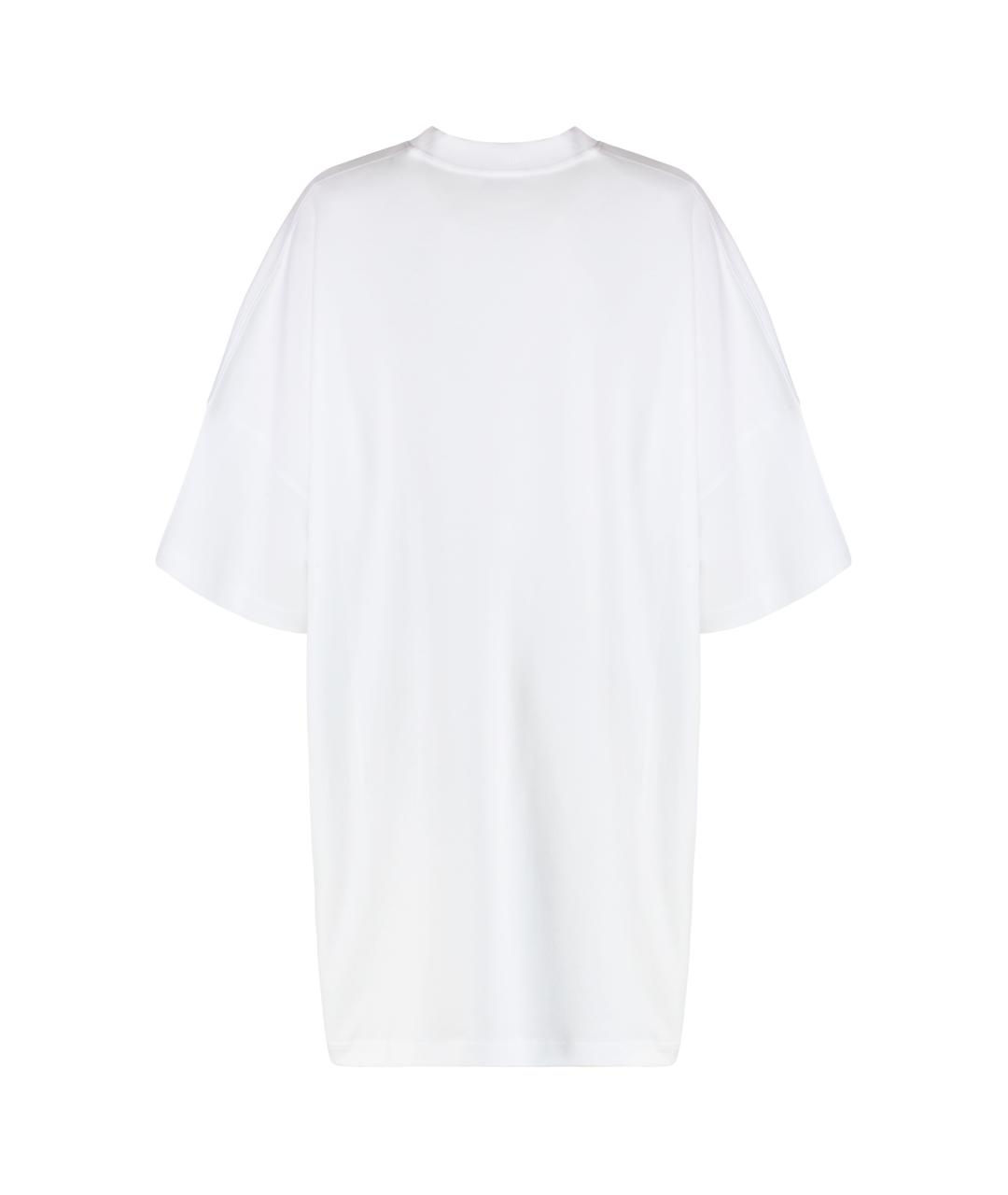 MOSCHINO Белое хлопковое повседневное платье, фото 2