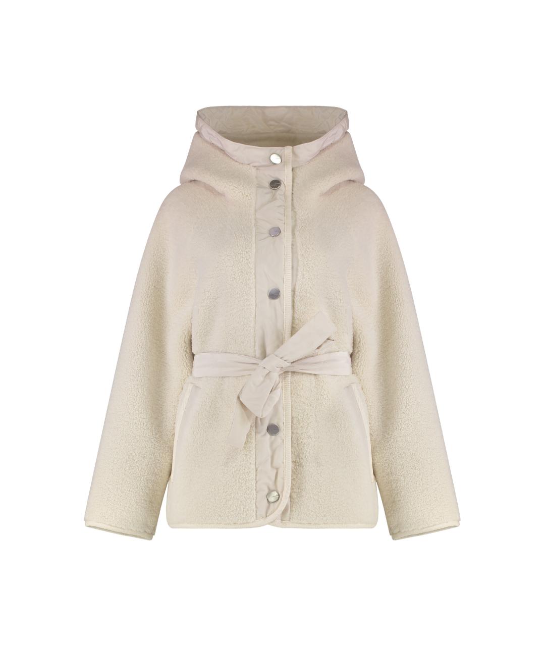 PINKO Белая полиэстеровая дубленка, фото 1