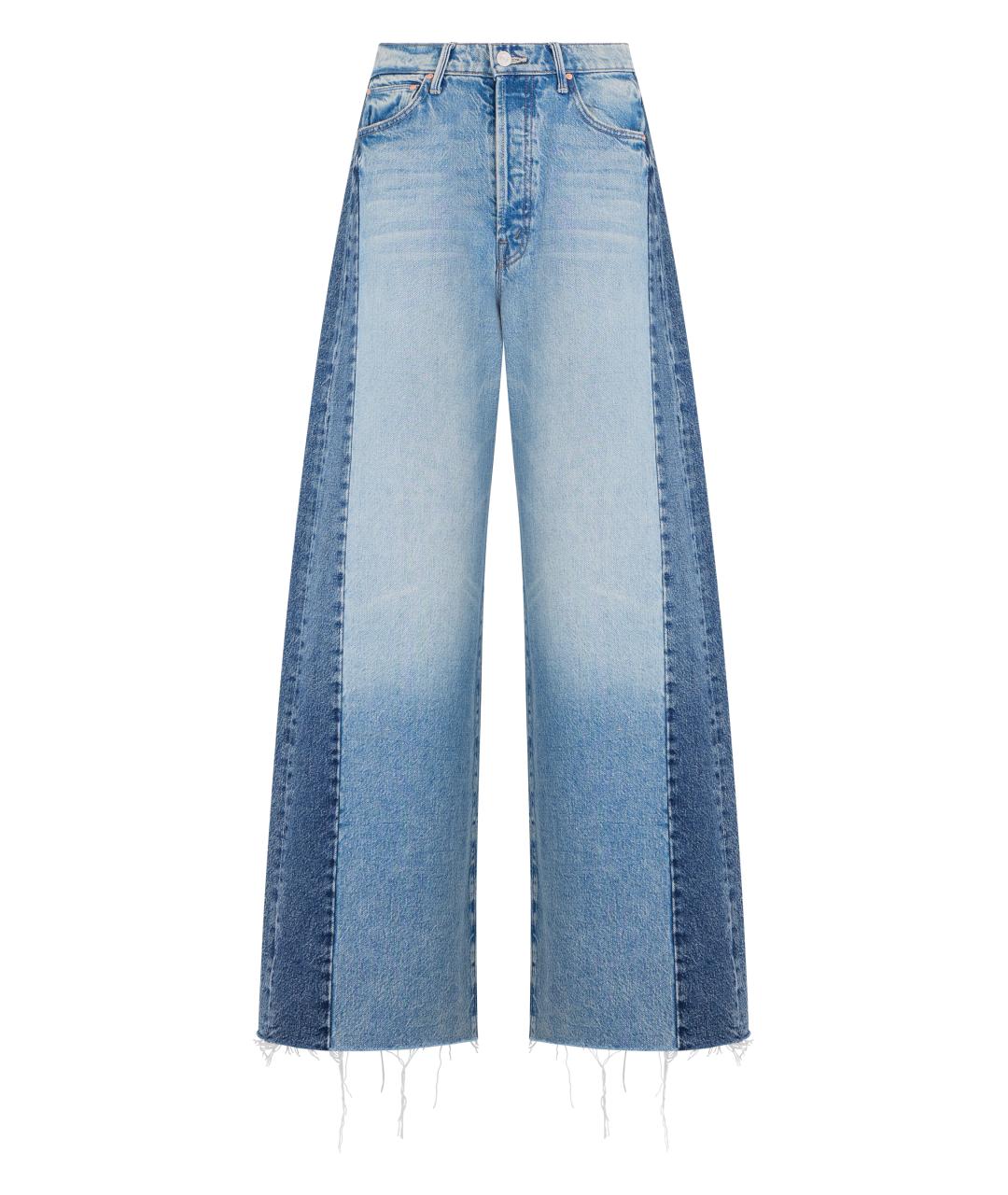MOTHER Голубые хлопковые джинсы клеш, фото 1