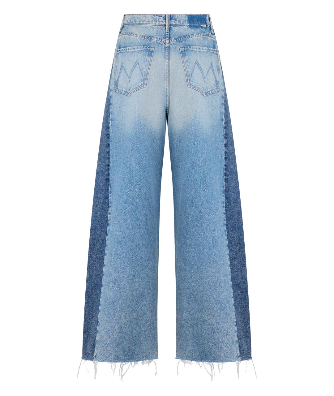 MOTHER Голубые хлопковые джинсы клеш, фото 2