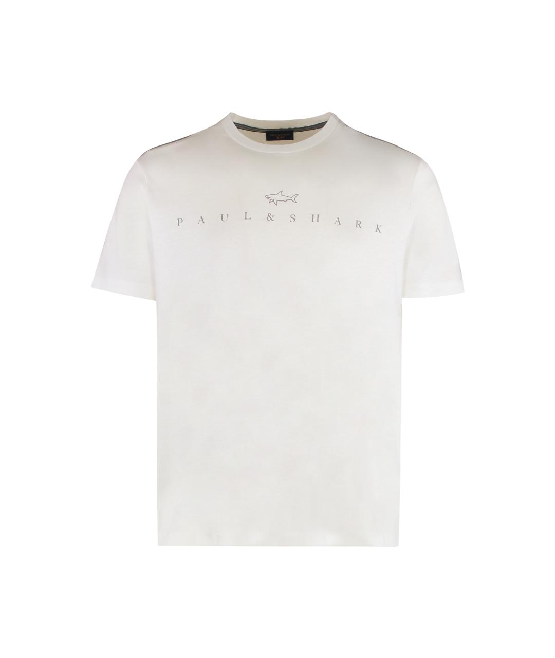 PAUL & SHARK Белая хлопковая футболка, фото 1