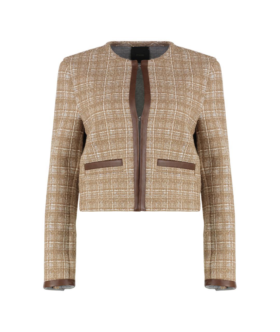 PINKO Бежевый хлопковый жакет/пиджак, фото 3