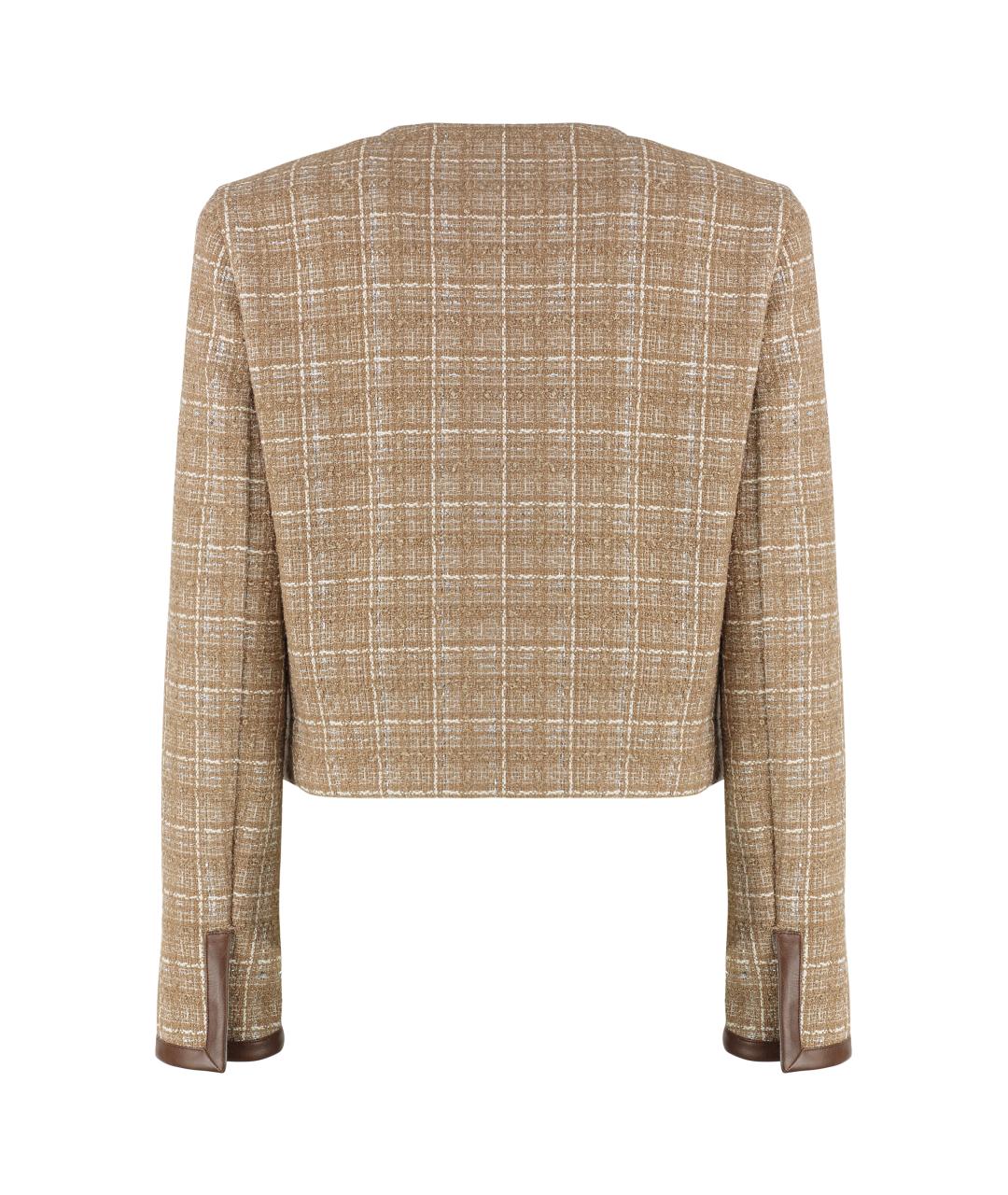 PINKO Бежевый хлопковый жакет/пиджак, фото 2