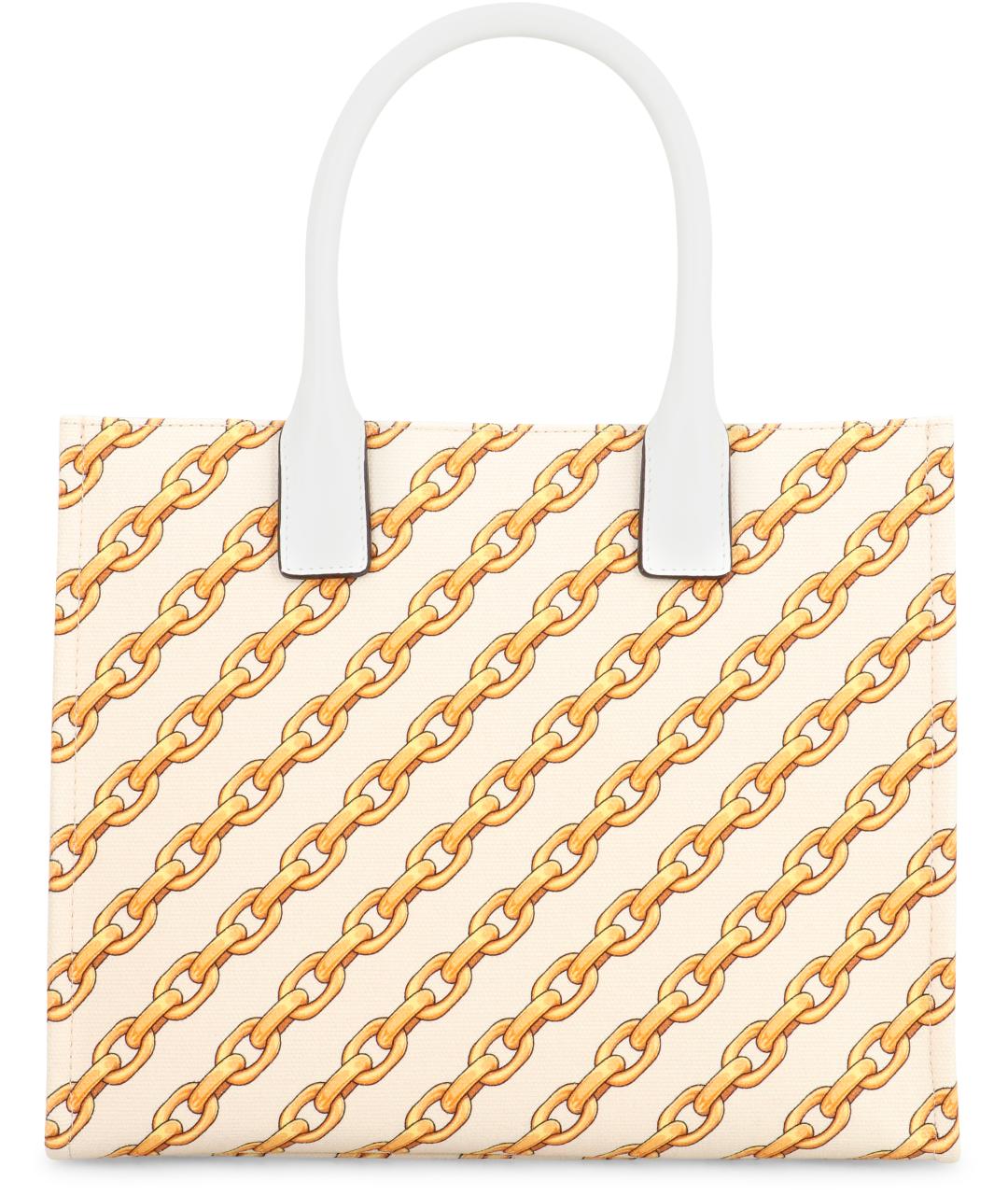 VERSACE Бежевая хлопковая сумка тоут, фото 3