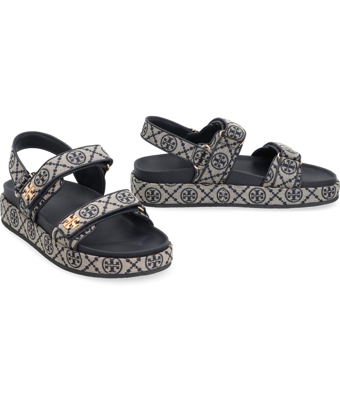 TORY BURCH Синие текстильные сандалии, фото 3