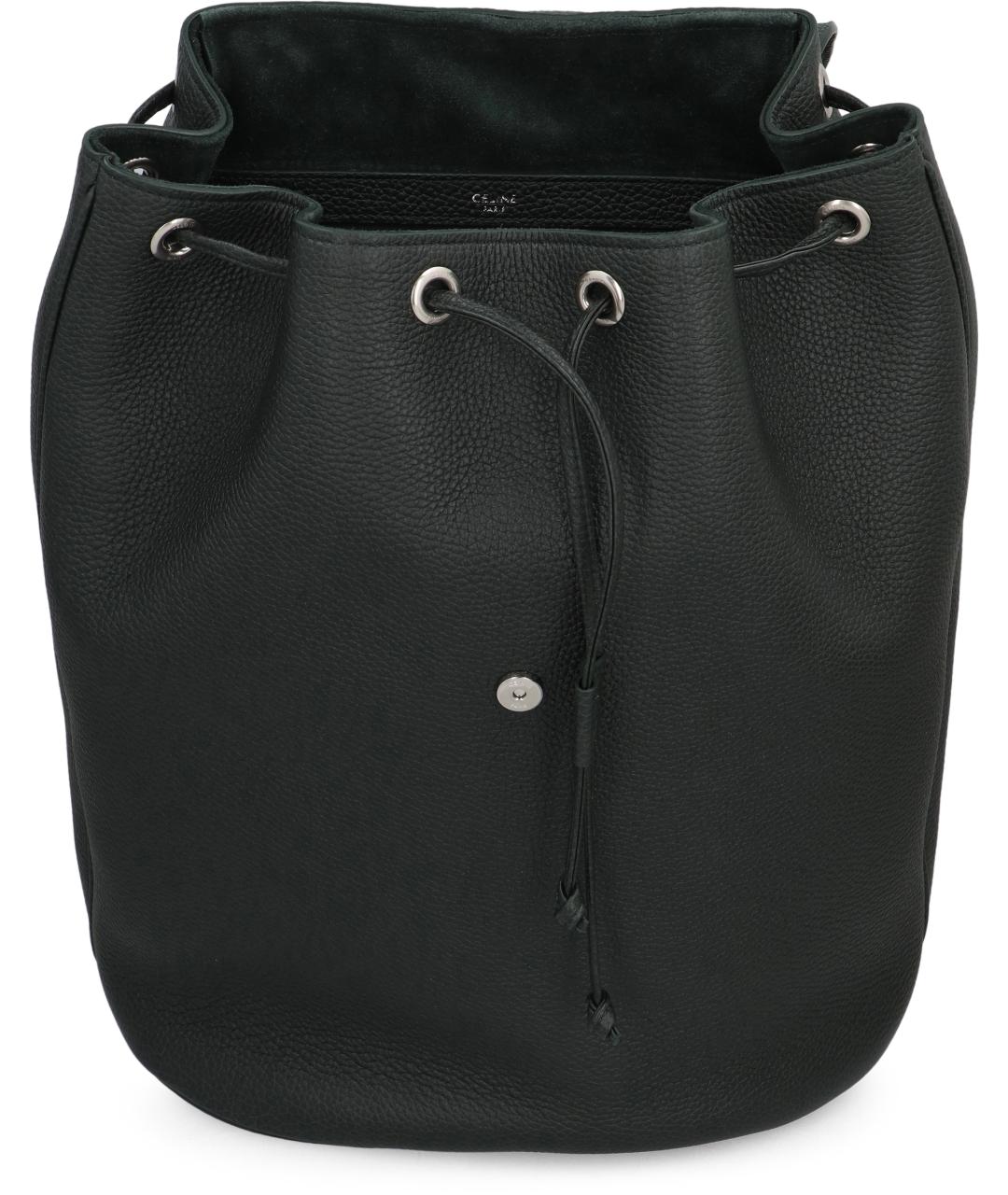 CELINE Черный кожаный рюкзак, фото 5