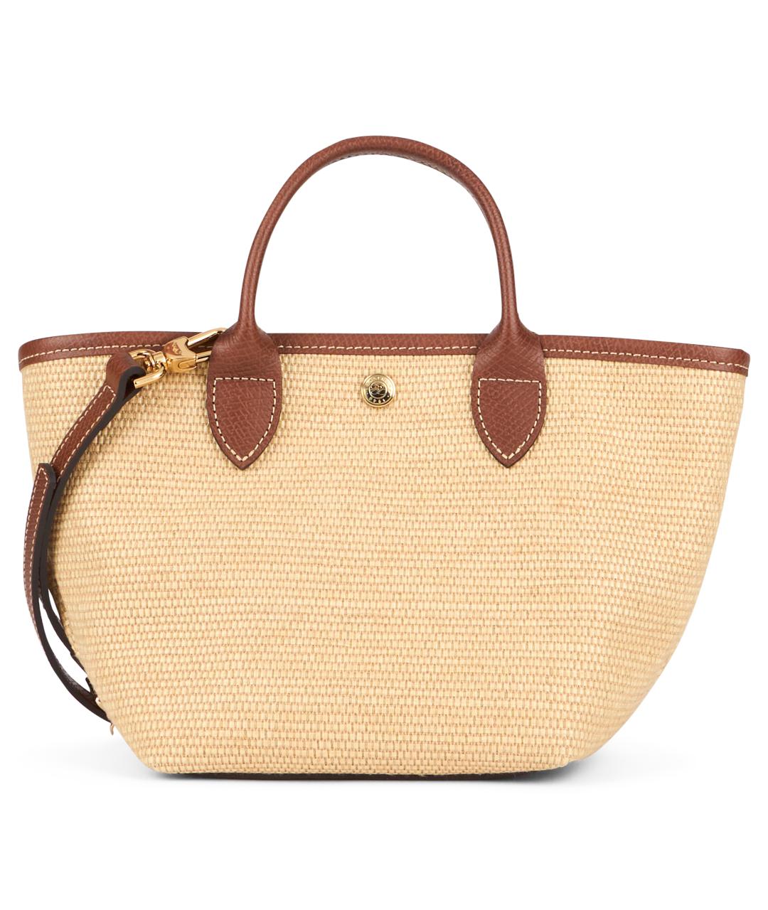 LONGCHAMP Бежевая хлопковая сумка тоут, фото 4