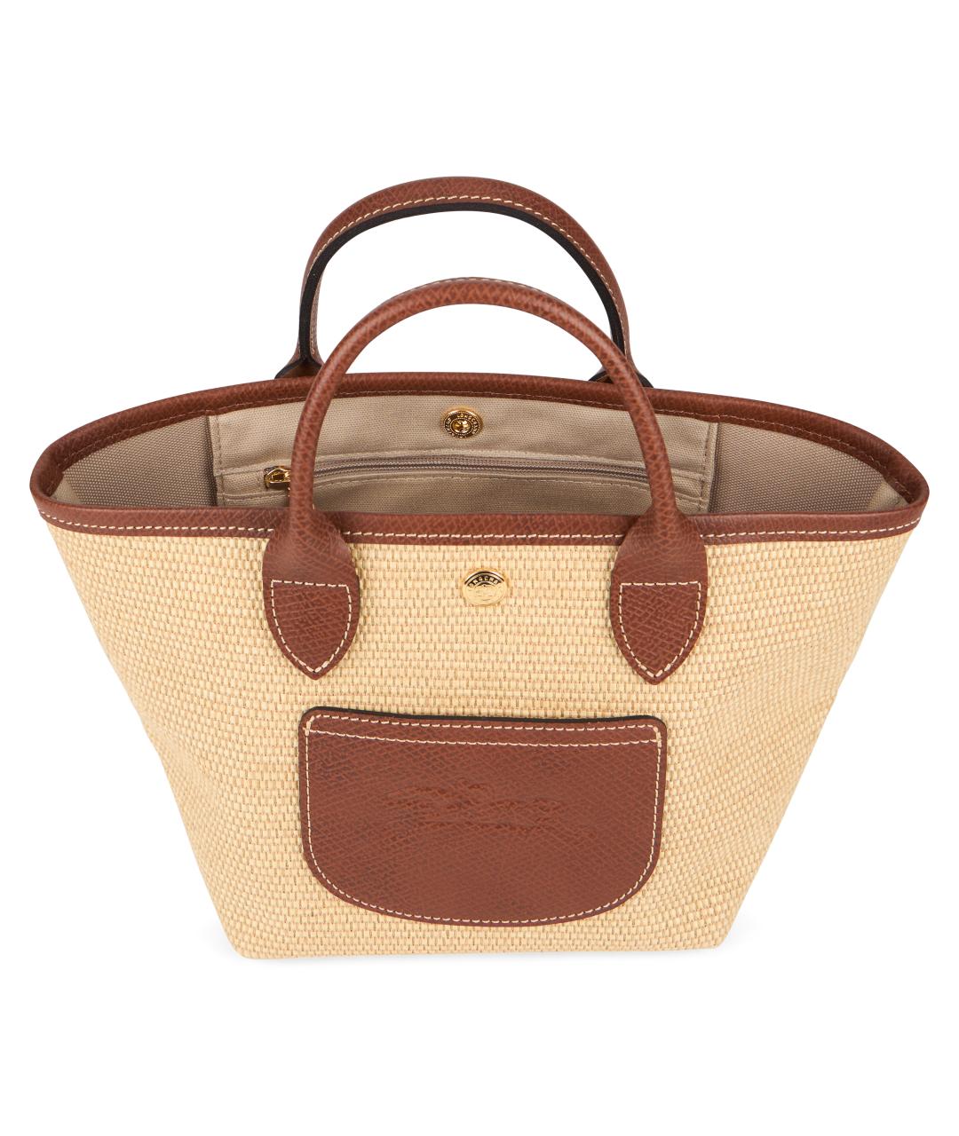 LONGCHAMP Бежевая хлопковая сумка тоут, фото 5