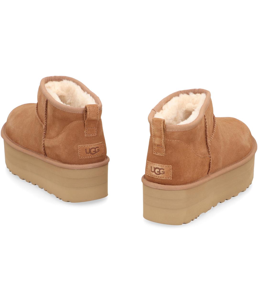 UGG AUSTRALIA Бежевые замшевые ботинки, фото 4