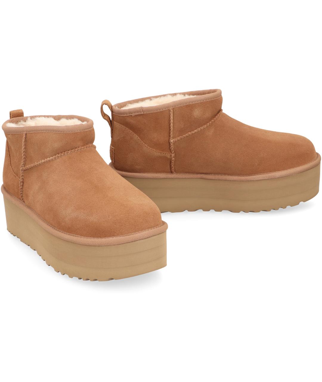 UGG AUSTRALIA Бежевые замшевые ботинки, фото 3