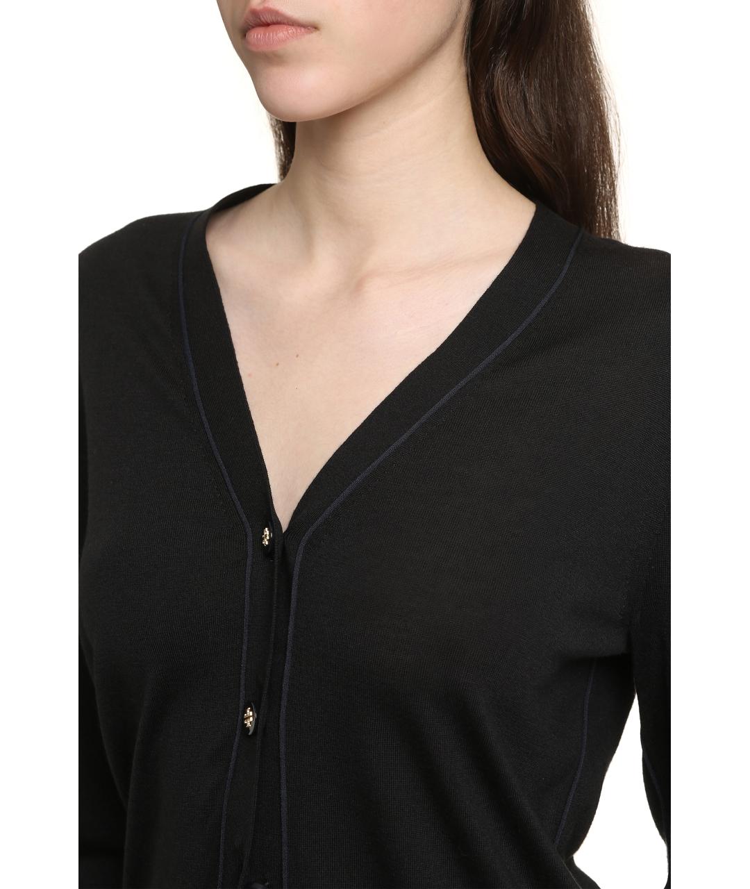 TORY BURCH Черный шерстяной кардиган, фото 5