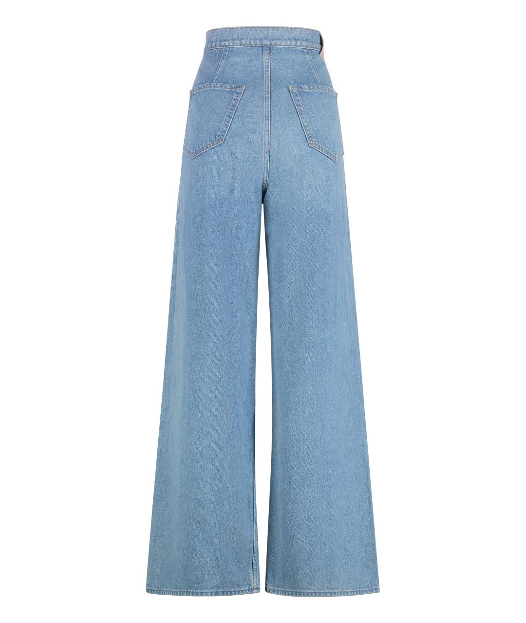 MOTHER Голубые хлопко-лиоцелловые джинсы клеш, фото 2