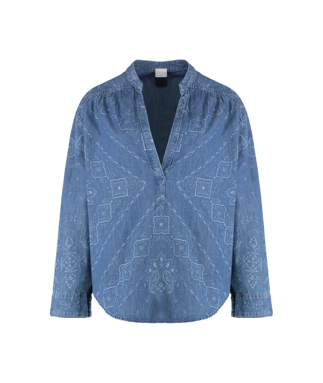 PINKO Синяя хлопковая блузы, фото 3