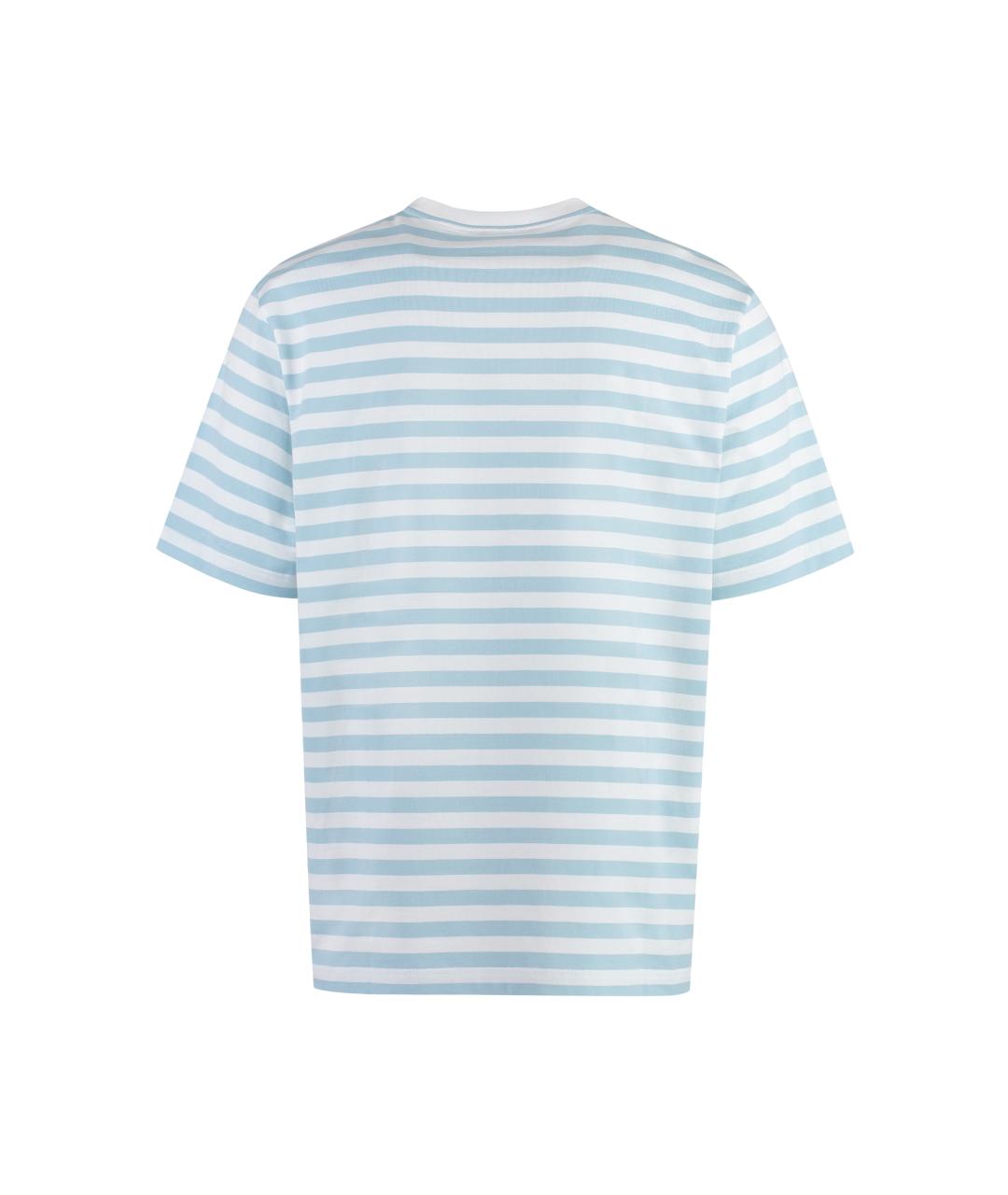 VERSACE Голубая хлопковая футболка, фото 2