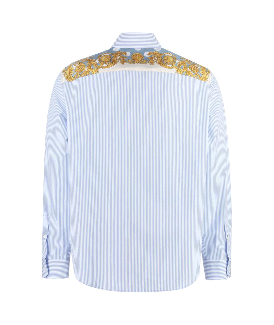 VERSACE Голубая хлопковая кэжуал рубашка, фото 2
