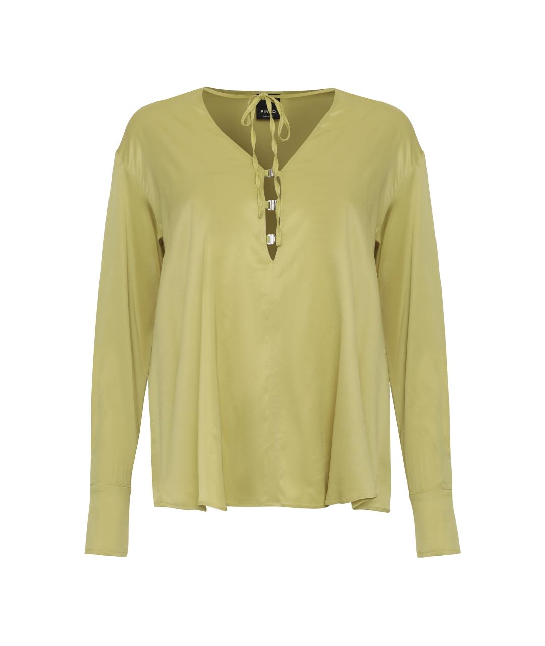 PINKO Зеленая вискозная блузы, фото 1