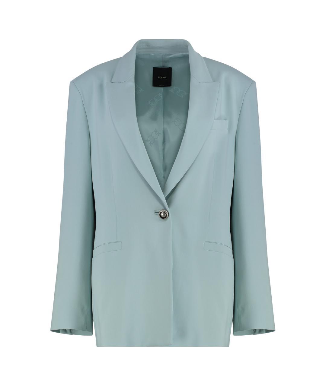 PINKO Голубой вискозный жакет/пиджак, фото 3