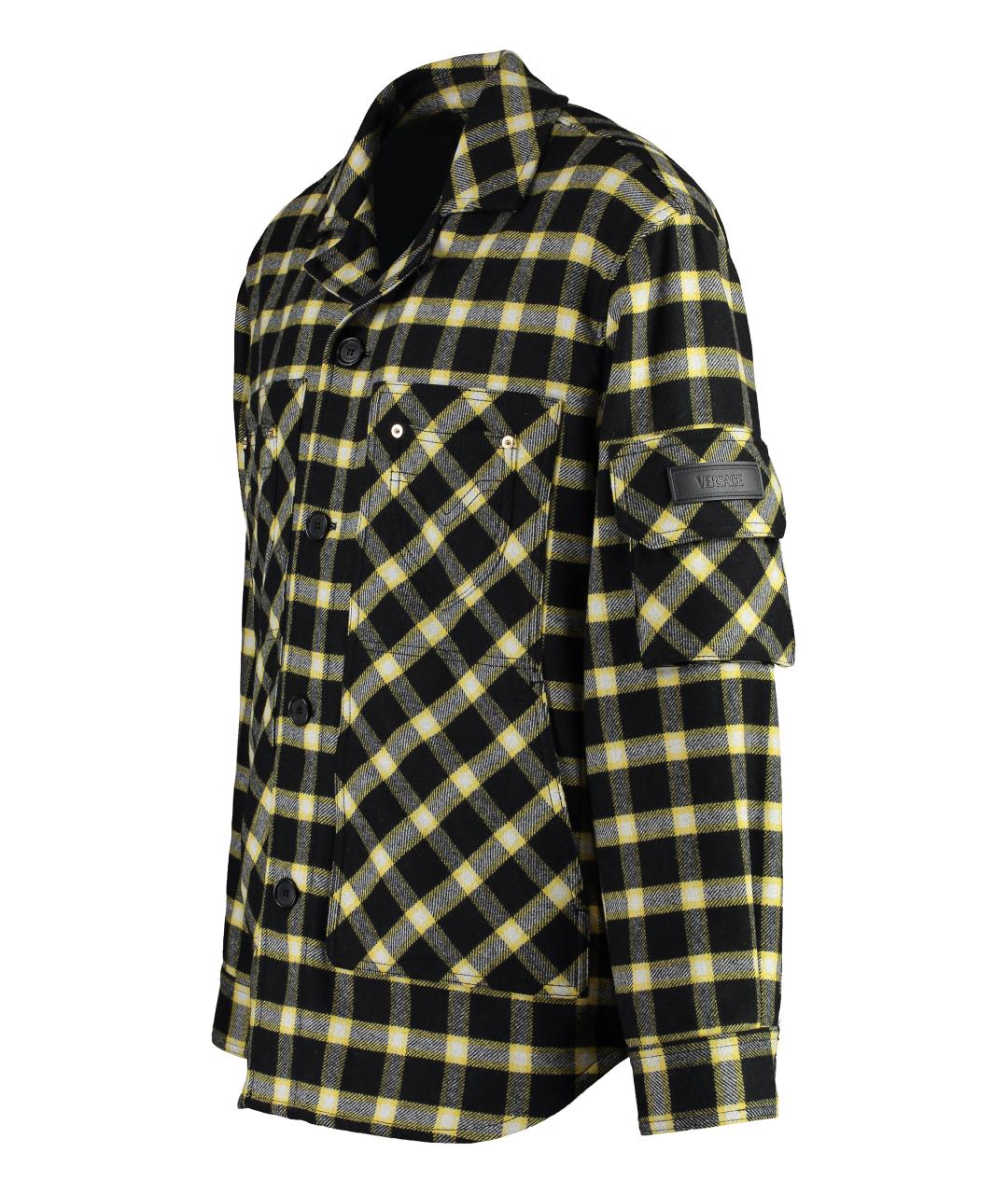 VERSACE Мульти шерстяная кэжуал рубашка, фото 3