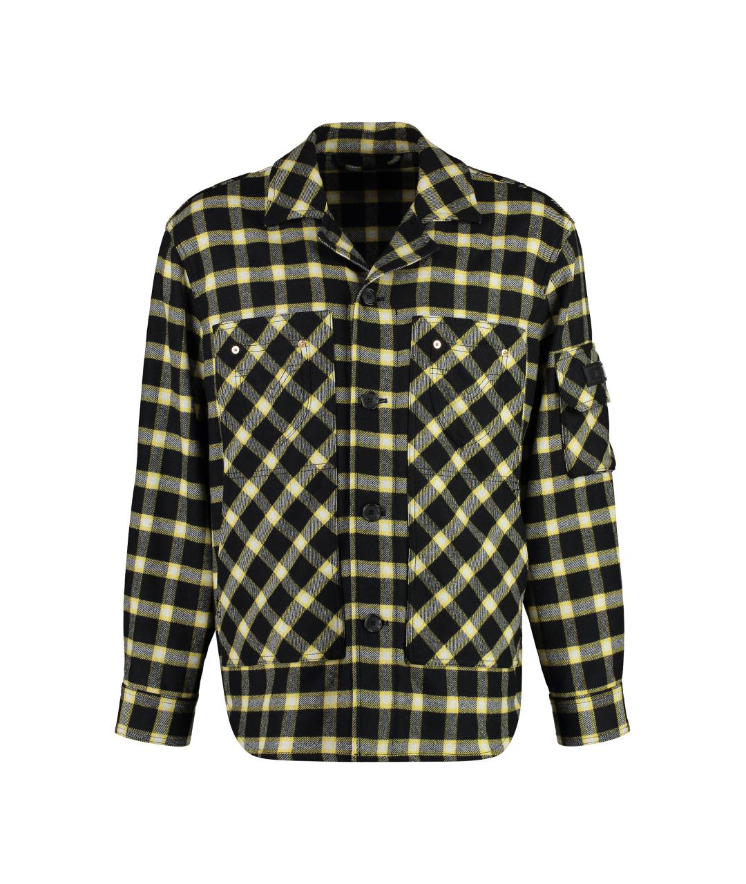 VERSACE Мульти шерстяная кэжуал рубашка, фото 1