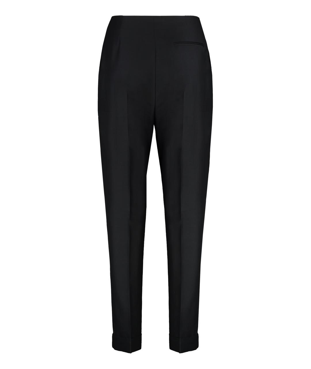ALBERTA FERRETTI Черные шерстяные прямые брюки, фото 2