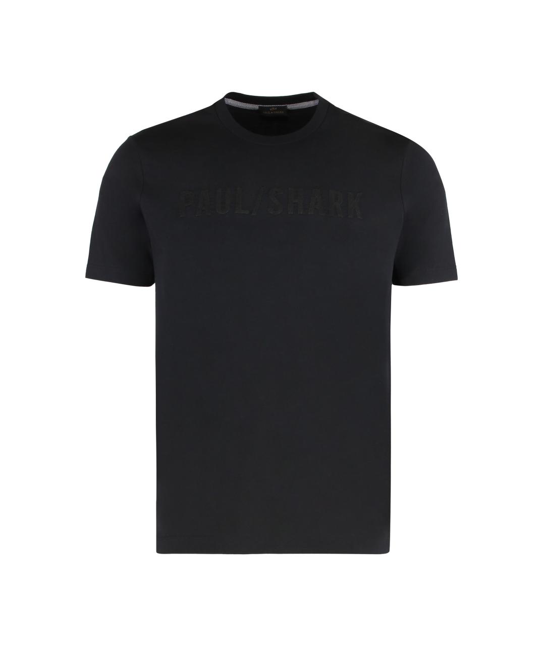 PAUL & SHARK Черная хлопковая футболка, фото 1