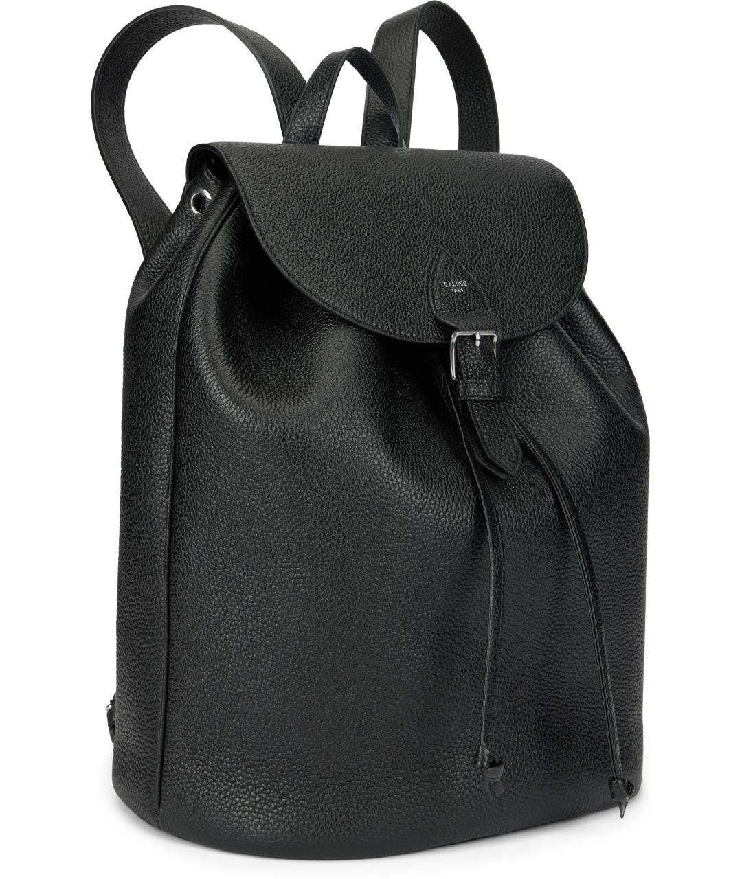 CELINE Черный кожаный рюкзак, фото 2