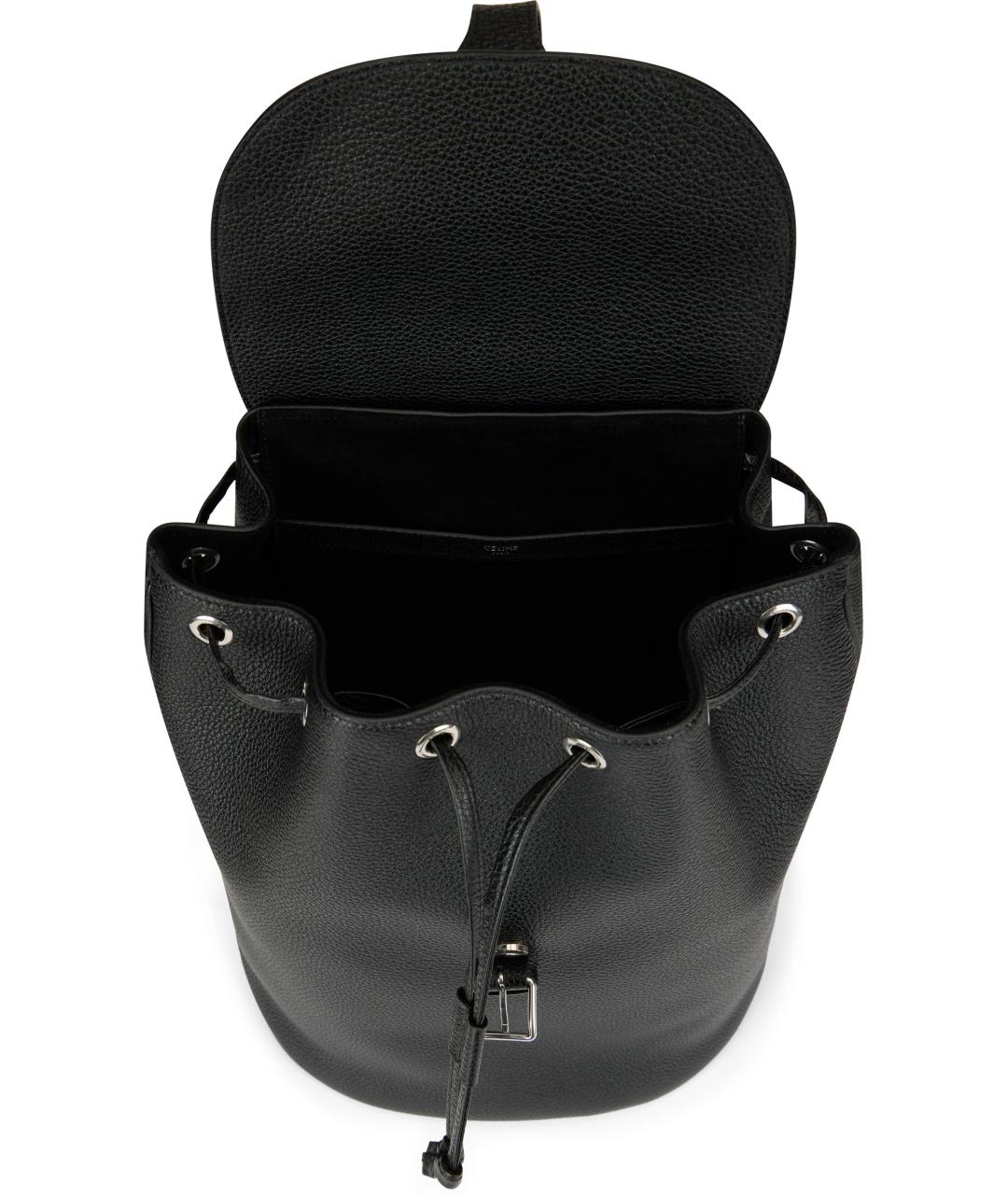 CELINE Черный кожаный рюкзак, фото 4