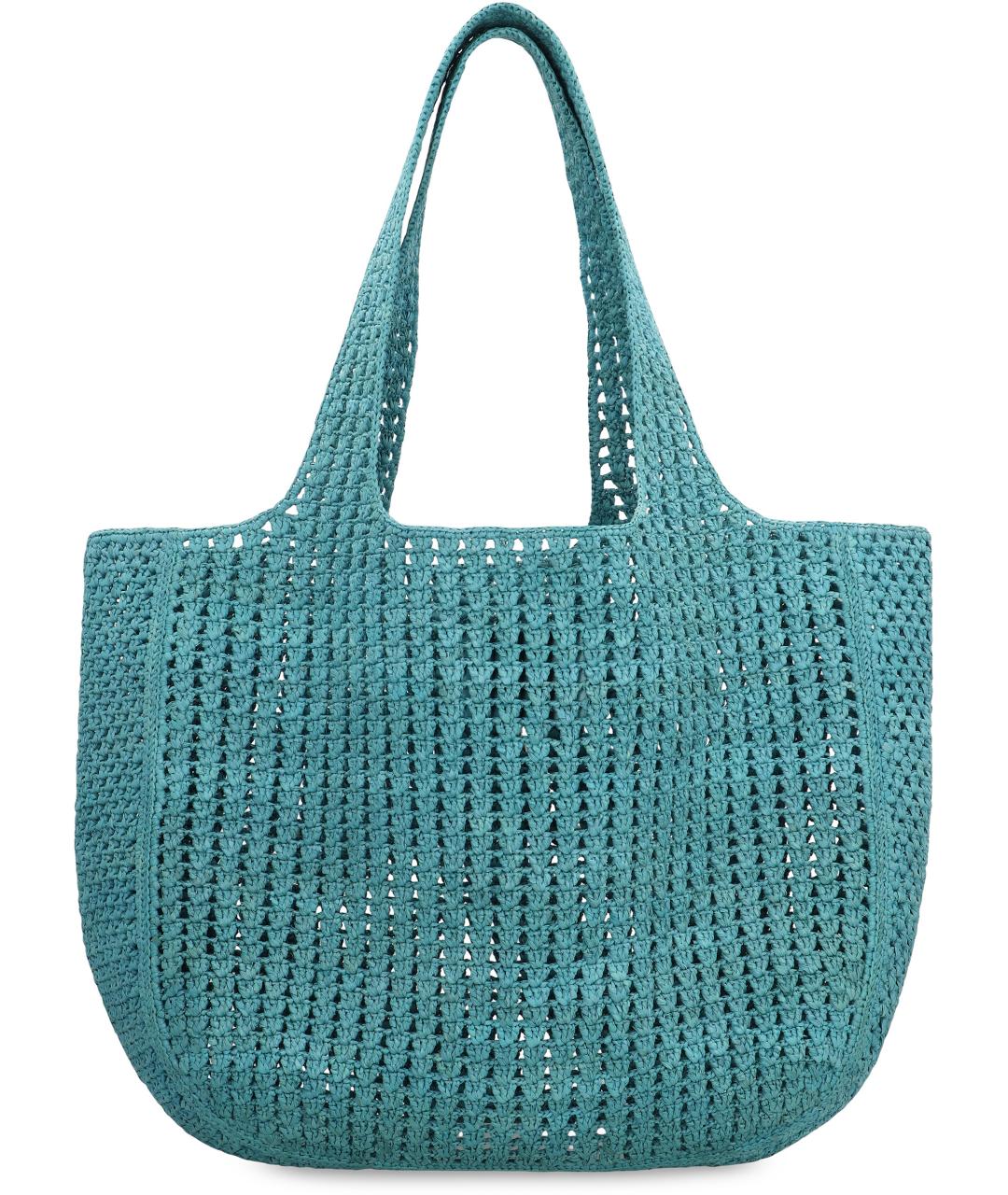 CELINE Голубая пелетеная сумка тоут, фото 4