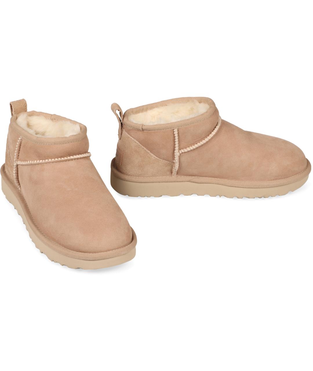 UGG AUSTRALIA Бежевые замшевые ботинки, фото 3