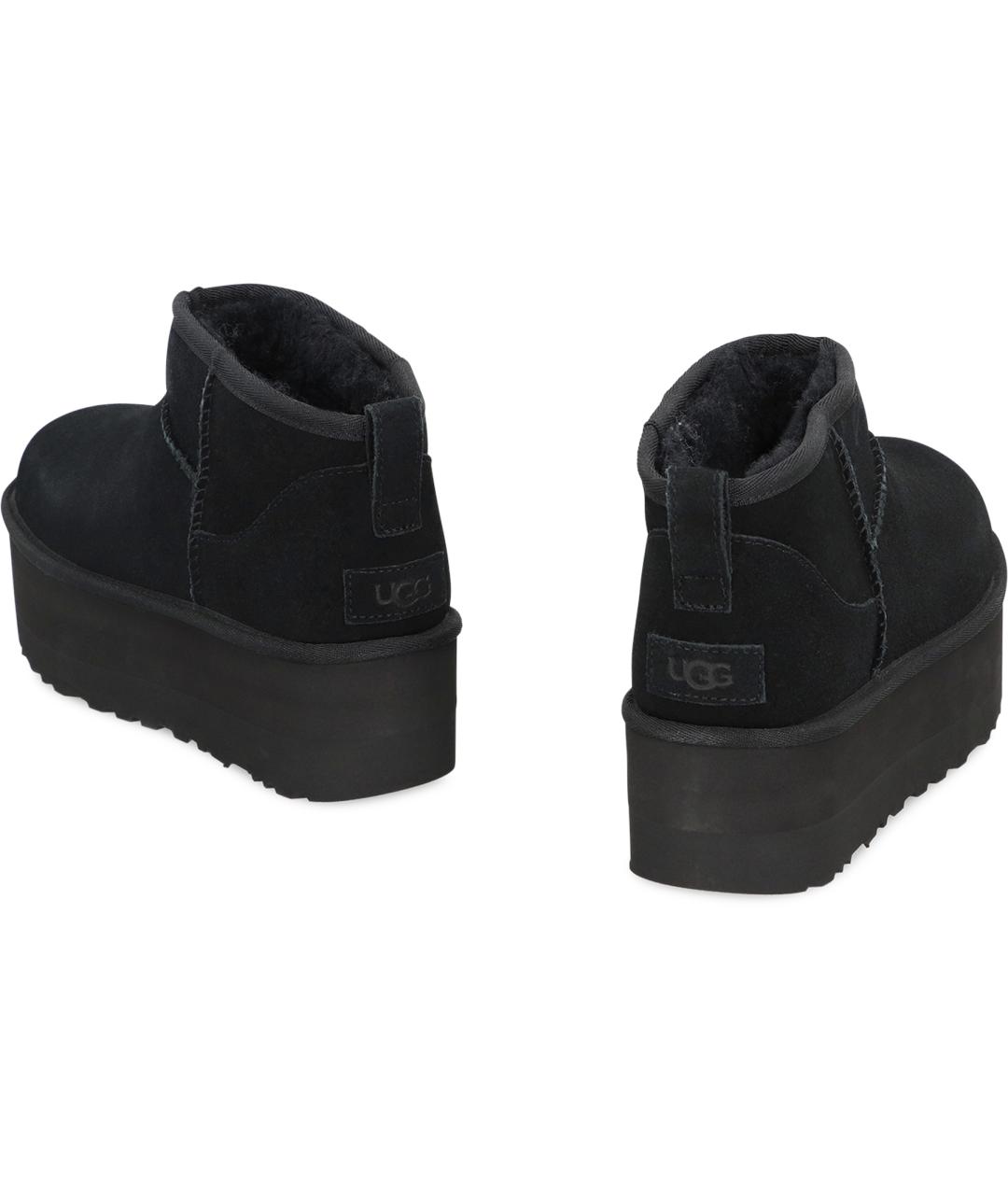 UGG AUSTRALIA Черные замшевые ботинки, фото 4