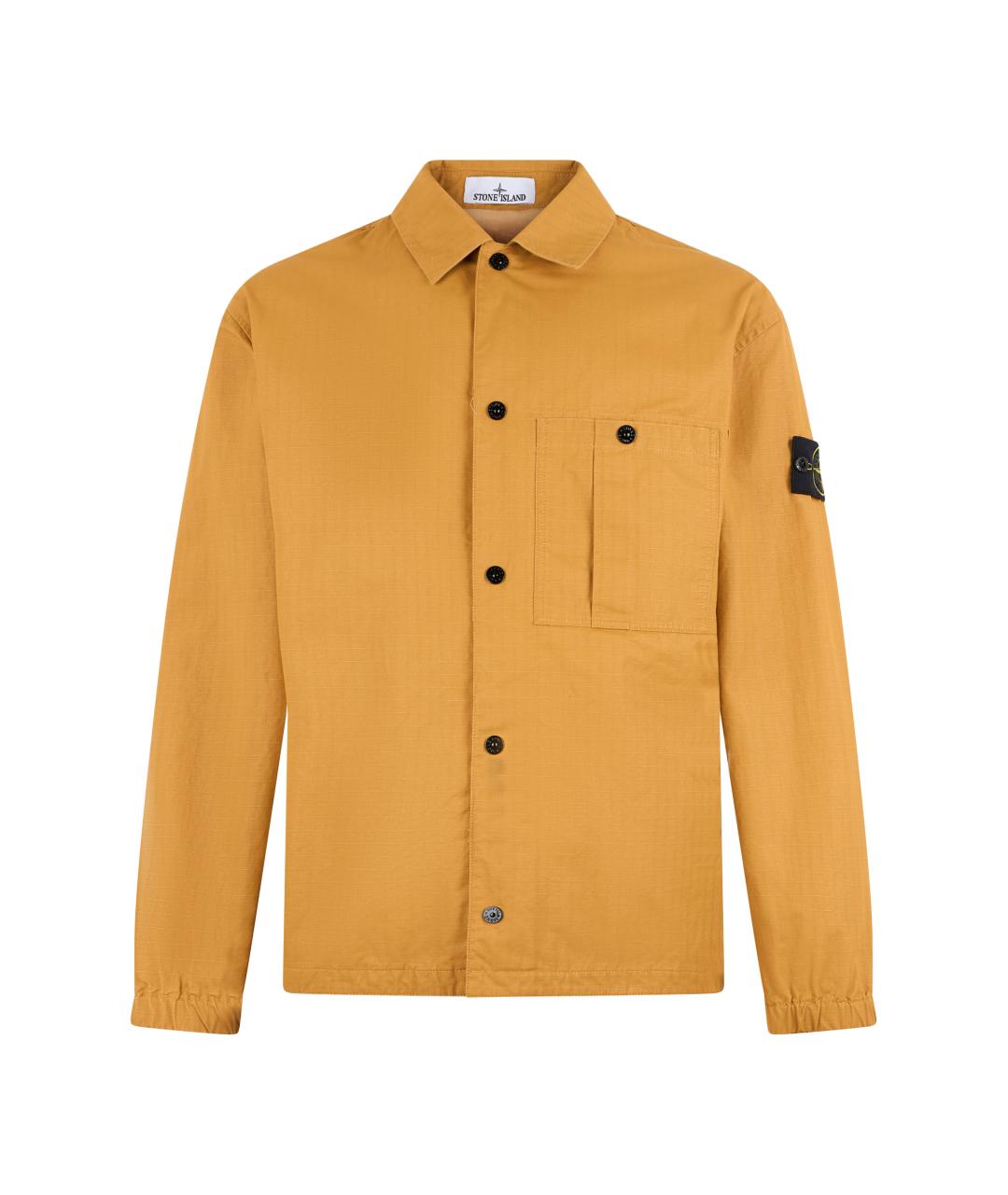 STONE ISLAND Оранжевая хлопковая кэжуал рубашка, фото 1