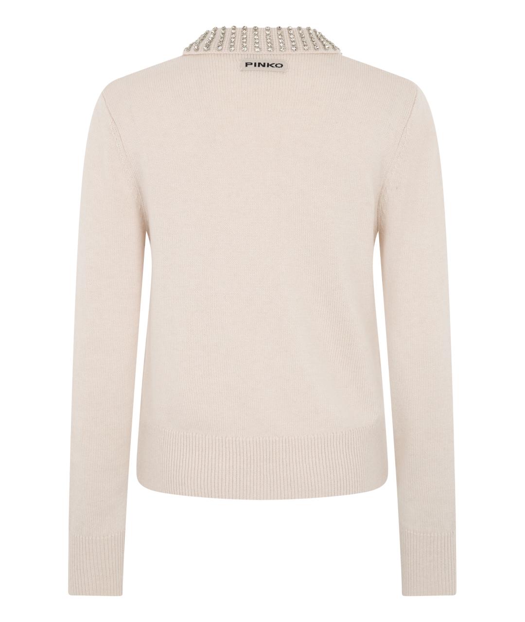 PINKO Бежевый полиамидовый джемпер / свитер, фото 2