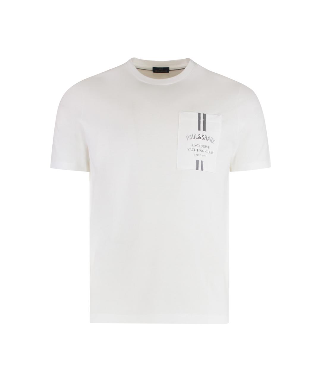 PAUL & SHARK Белая хлопковая футболка, фото 1