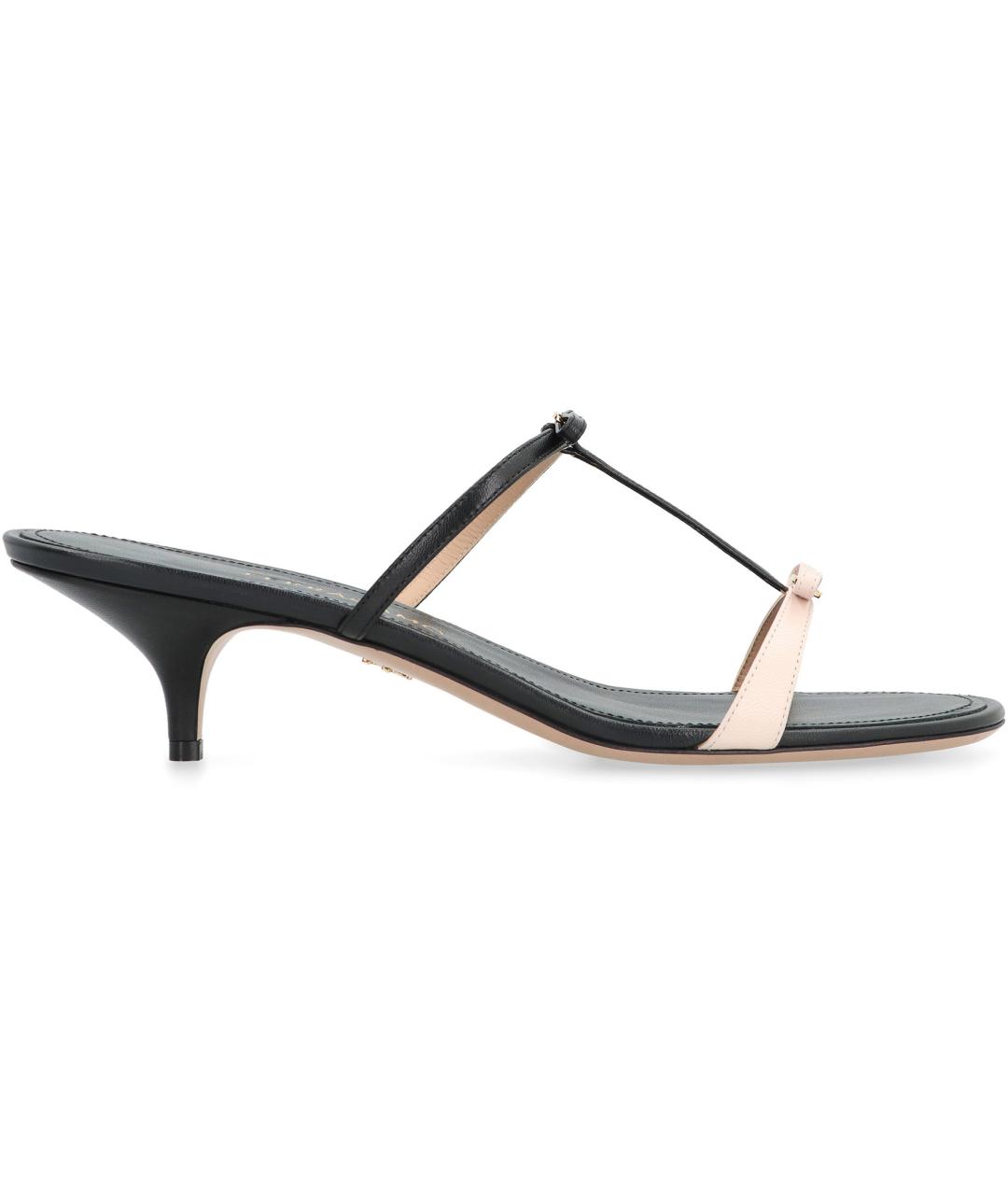 FERRAGAMO Черные кожаные мюли, фото 2