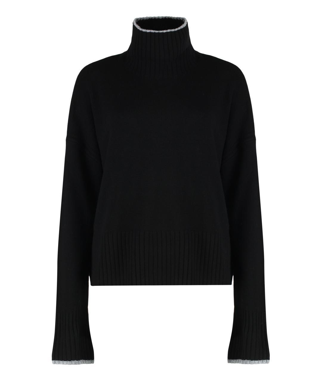 PINKO Черная шерстяная водолазка, фото 3