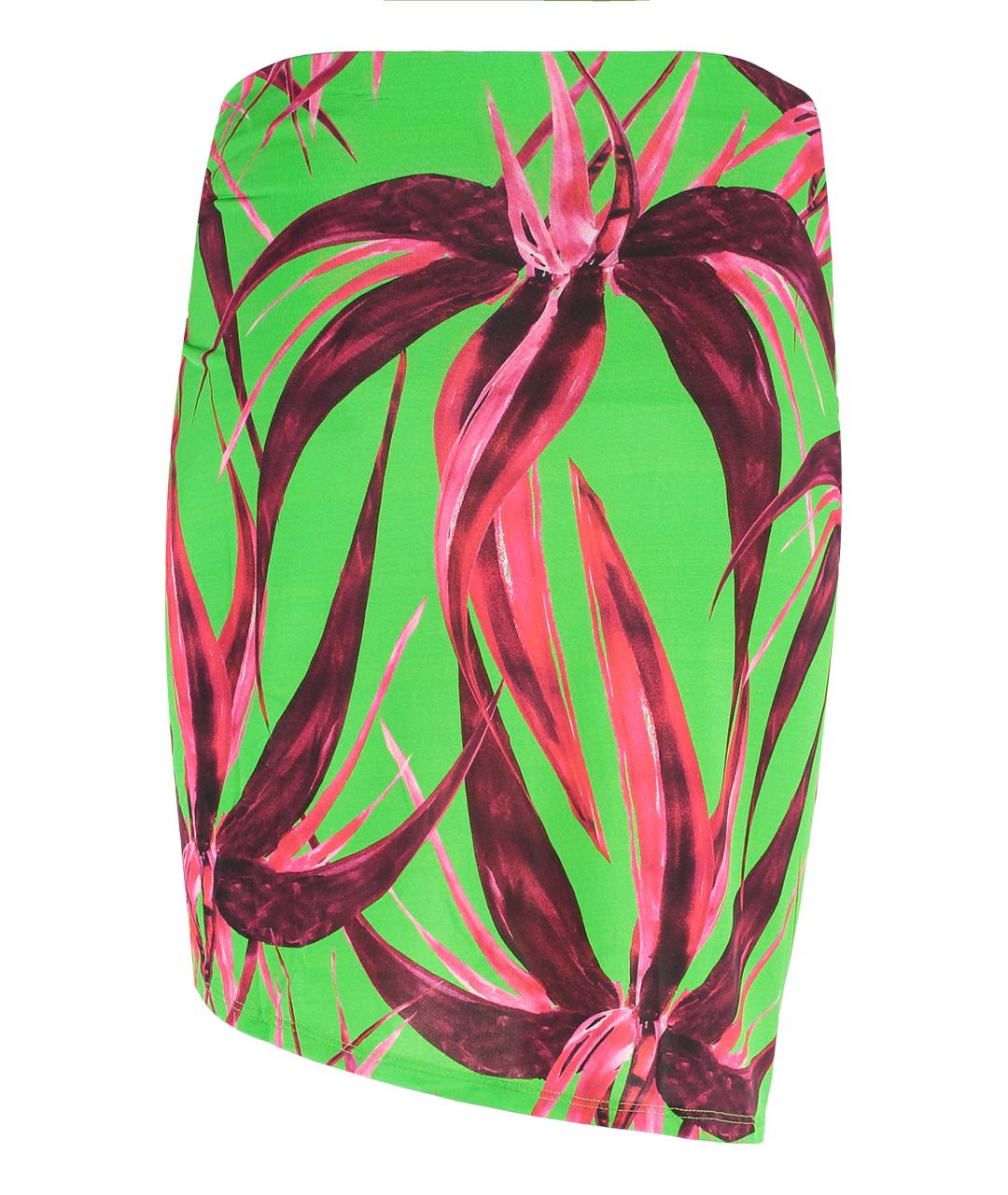 LOUISA BALLOU Мульти вискозная юбка мини, фото 2