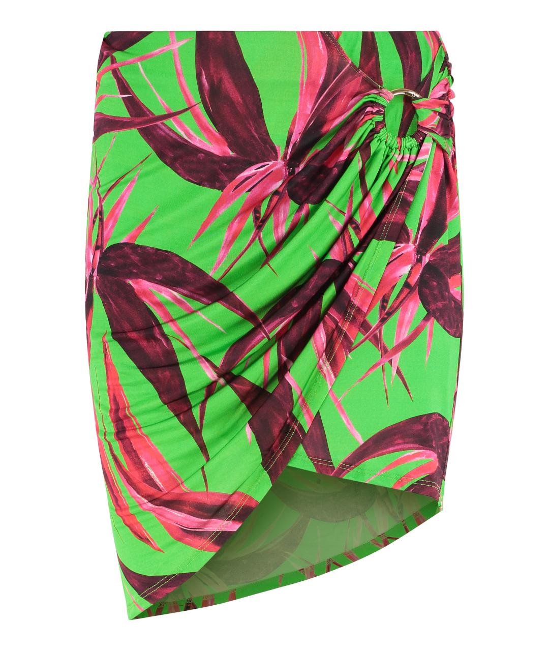 LOUISA BALLOU Мульти вискозная юбка мини, фото 1