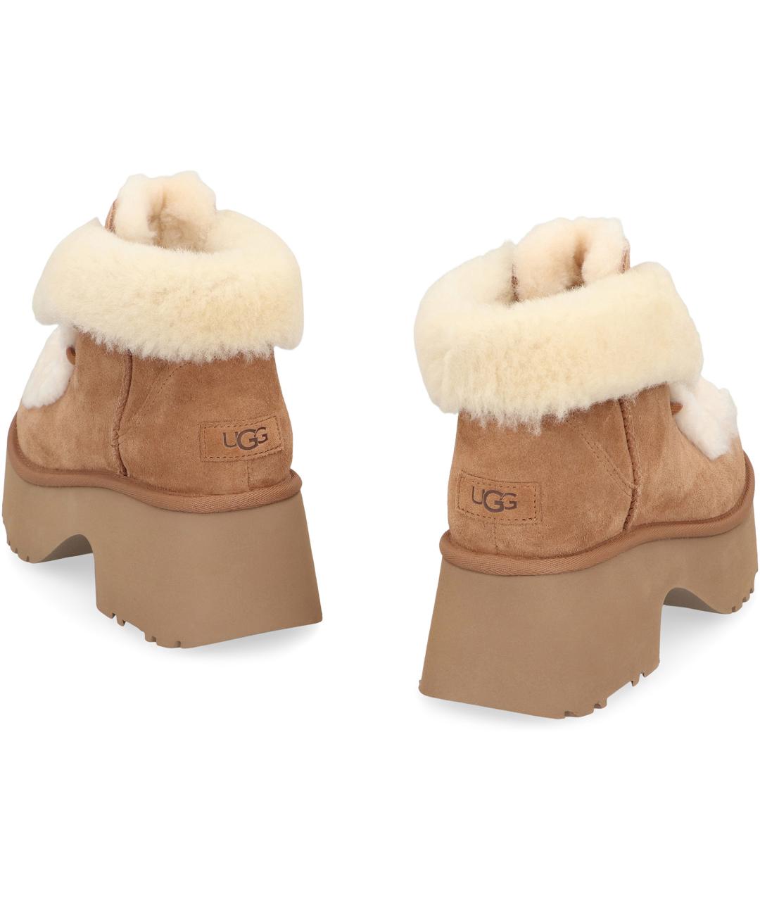 UGG AUSTRALIA Бежевые замшевые ботильоны, фото 4